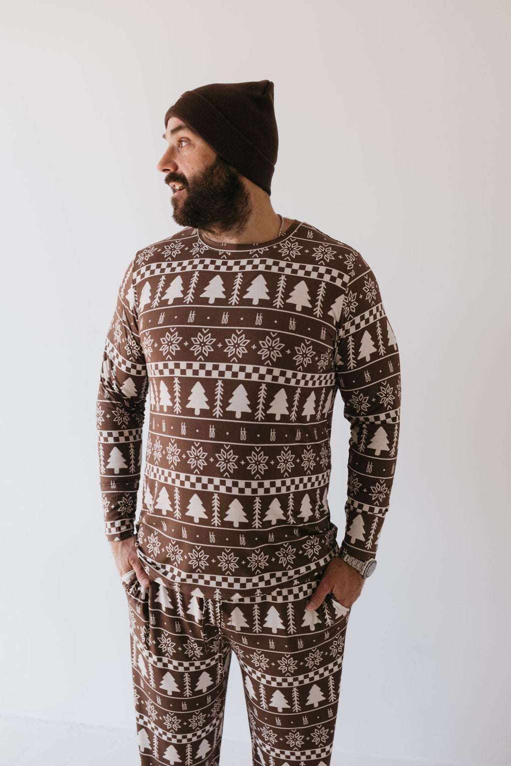 Forever Fair Isle | Men's Bamboo Pajamas Milk & Baby