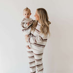 Woodland Stripe | Women's Knit Pant Set Milk & Baby