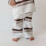 Woodland Stripe | Baby Knit Pant Set Milk & Baby