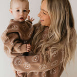 Just Smile Tan | Women's Knit Pant Set Milk & Baby