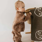 Just Smile Tan | Knit Baby Pant Set Milk & Baby