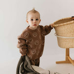 Just Smile Tan | Knit Baby Pant Set Milk & Baby