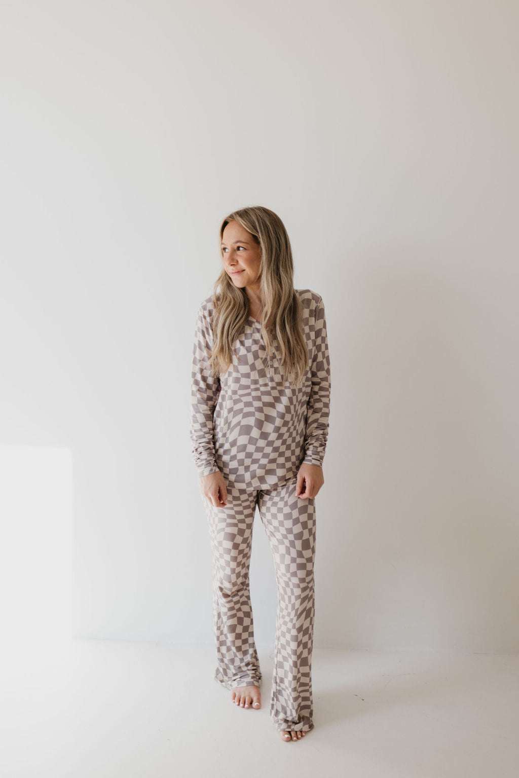 Smokey Wave | Women's Bamboo Pajamas Milk & Baby