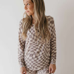 Smokey Wave | Women's Bamboo Pajamas Milk & Baby