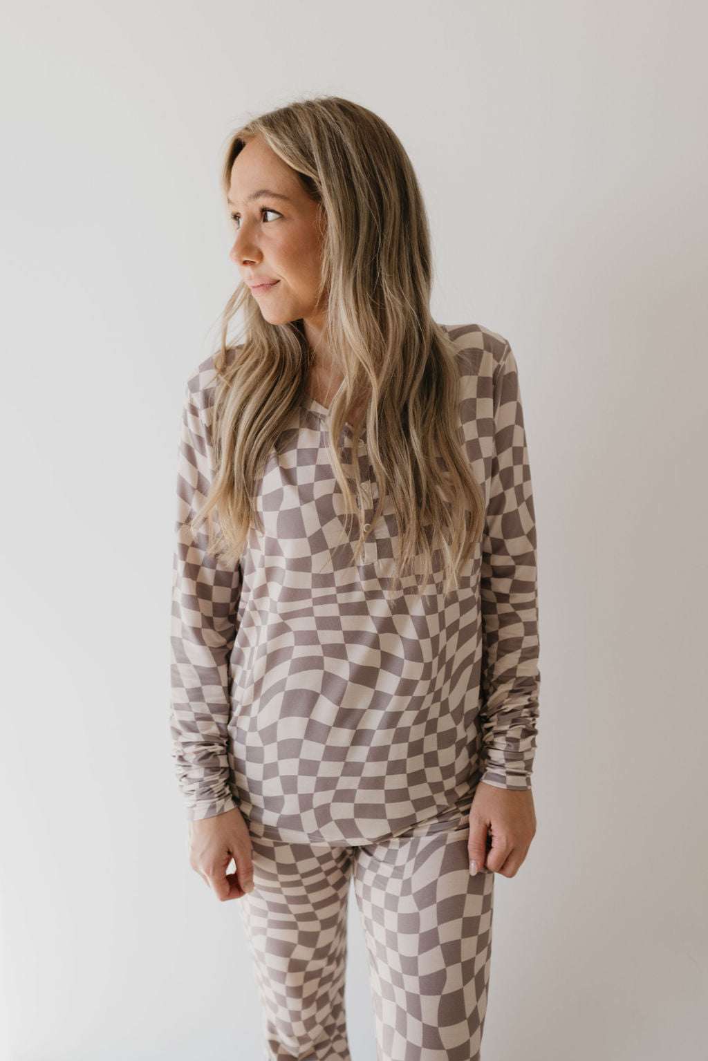 Smokey Wave | Women's Bamboo Pajamas Milk & Baby