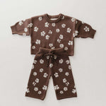 Midnight Meadow | Knit Pant Set Milk & Baby