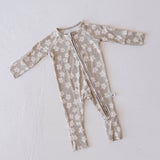 Bamboo Zip Pajamas | French Gray Floral