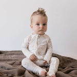 Just Smile | Bamboo Zip Pajamas Milk & Baby