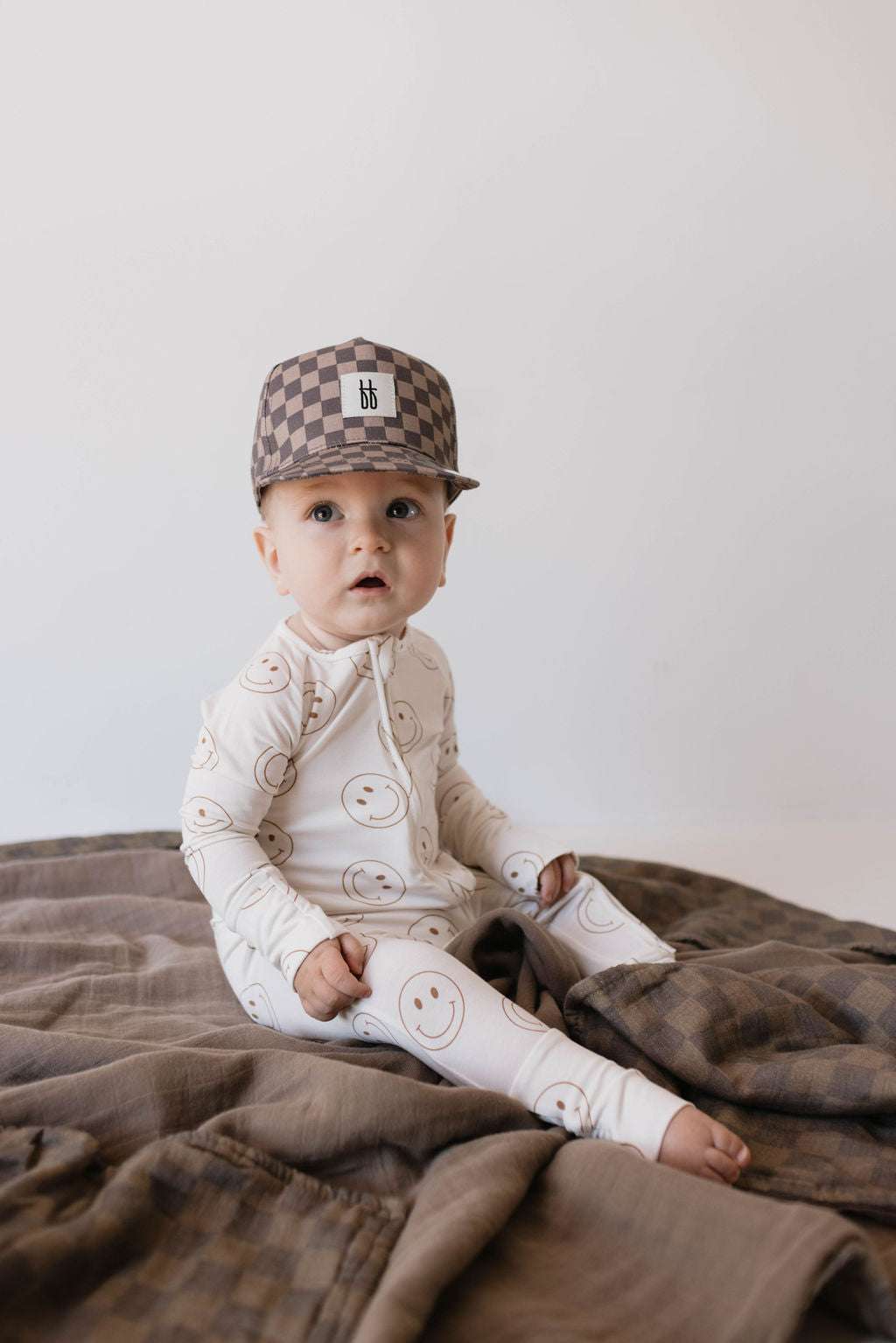 Just Smile | Bamboo Zip Pajamas Milk & Baby