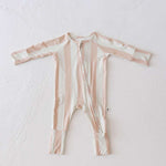 Candy Stripe | Bamboo Zip Pajamas Milk & Baby