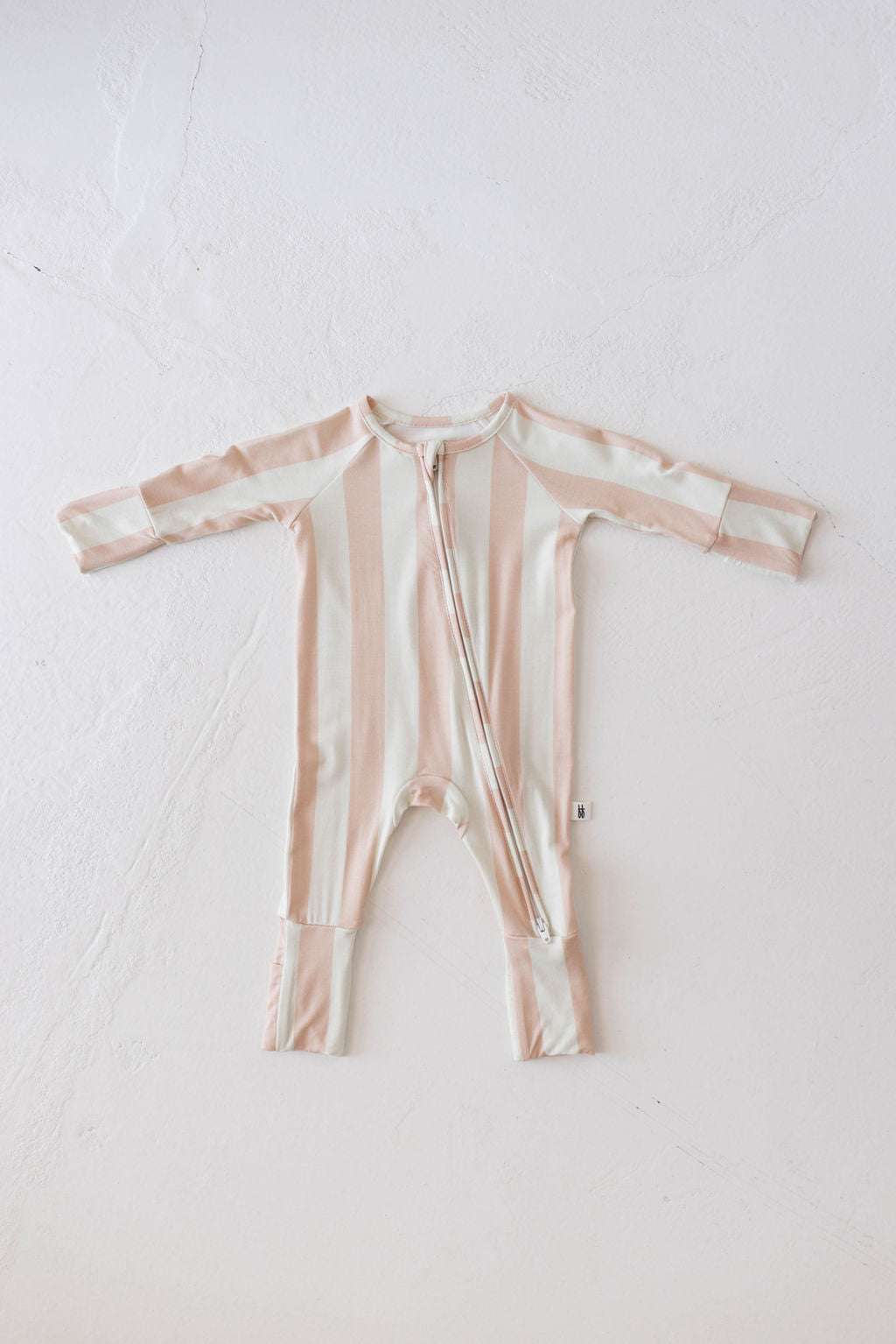 Candy Stripe | Bamboo Zip Pajamas Milk & Baby