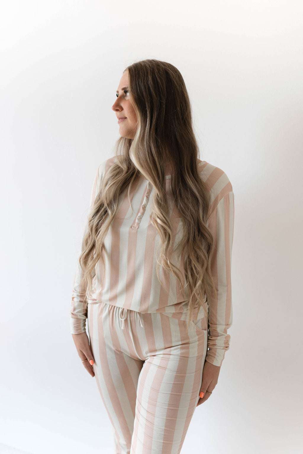 Candy Stripe | Women's Bamboo Pajamas Milk & Baby