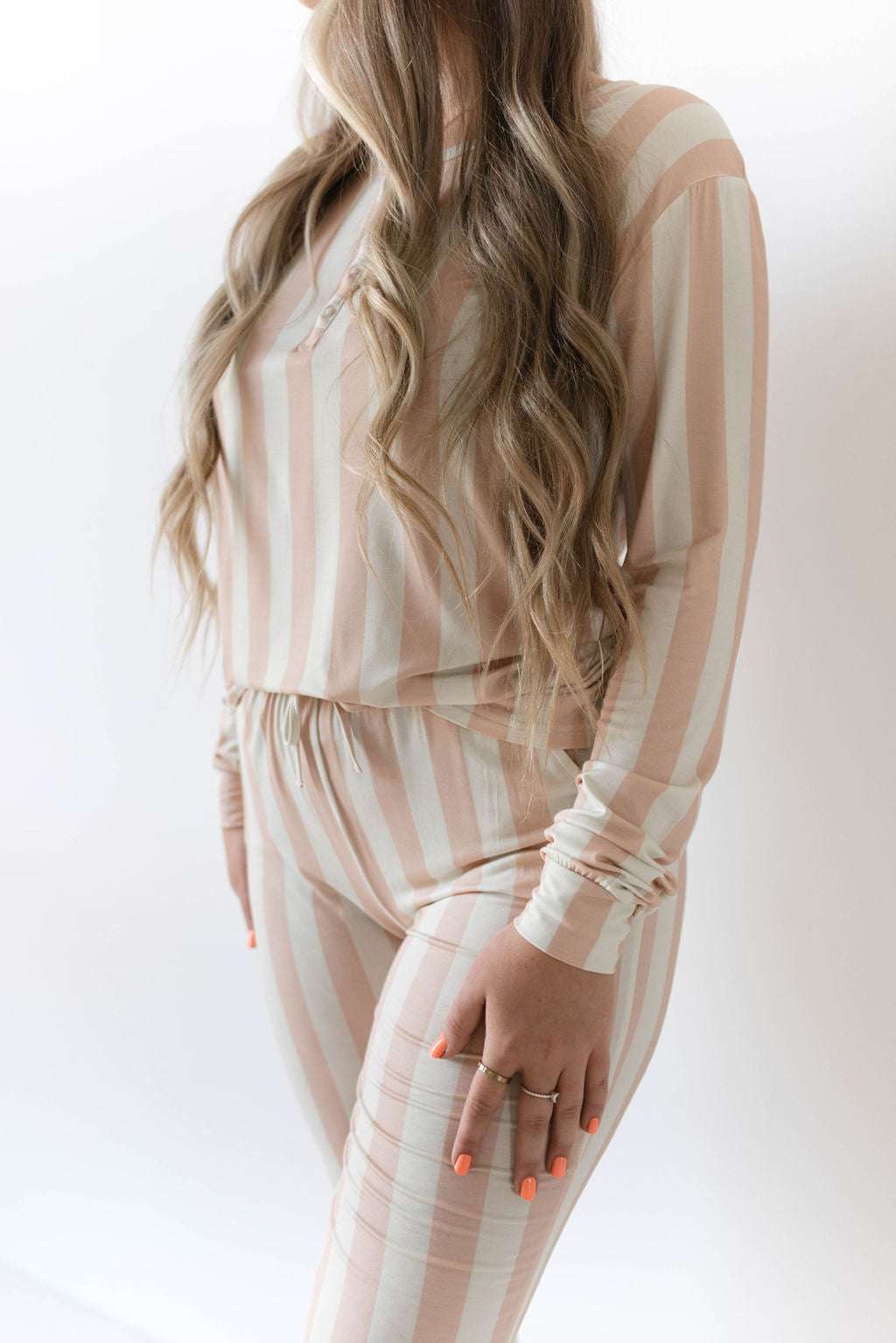 Candy Stripe | Women's Bamboo Pajamas Milk & Baby