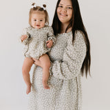 French Gray Floral Dress | Milk & Baby