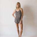 Black Checkerboard | Cami Women's Bamboo Set Milk & Baby