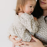 French Gray Floral Dress | Milk & Baby