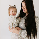 French Gray Floral Dress | Milk & Baby