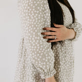 French Gray Floral Dress | Milk & Baby