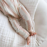 Candy Stripe | Bamboo Zip Pajamas Milk & Baby