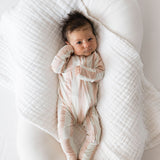 Candy Stripe | Bamboo Zip Pajamas | Milk & Baby