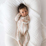 Candy Stripe | Bamboo Zip Pajamas Milk & Baby