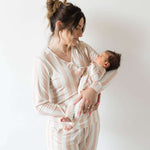 Candy Stripe | Bamboo Zip Pajamas Milk & Baby