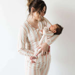 Candy Stripe | Bamboo Zip Pajamas Milk & Baby