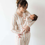 Candy Stripe | Bamboo Zip Pajamas Milk & Baby