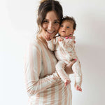 Candy Stripe | Bamboo Zip Pajamas Milk & Baby