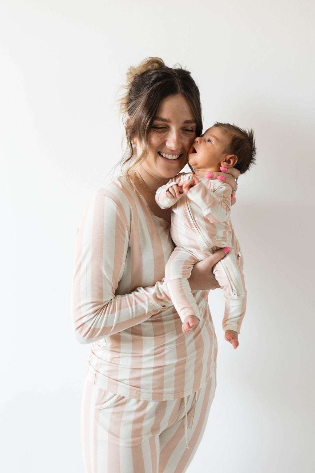 Candy Stripe | Women's Bamboo Pajamas Milk & Baby
