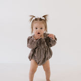 Ruffle Romper | Chocolate Chai