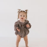 Ruffle Romper | Chocolate Chai