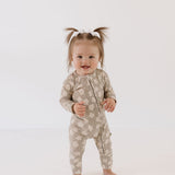 Bamboo Zip Pajamas | French Gray Floral