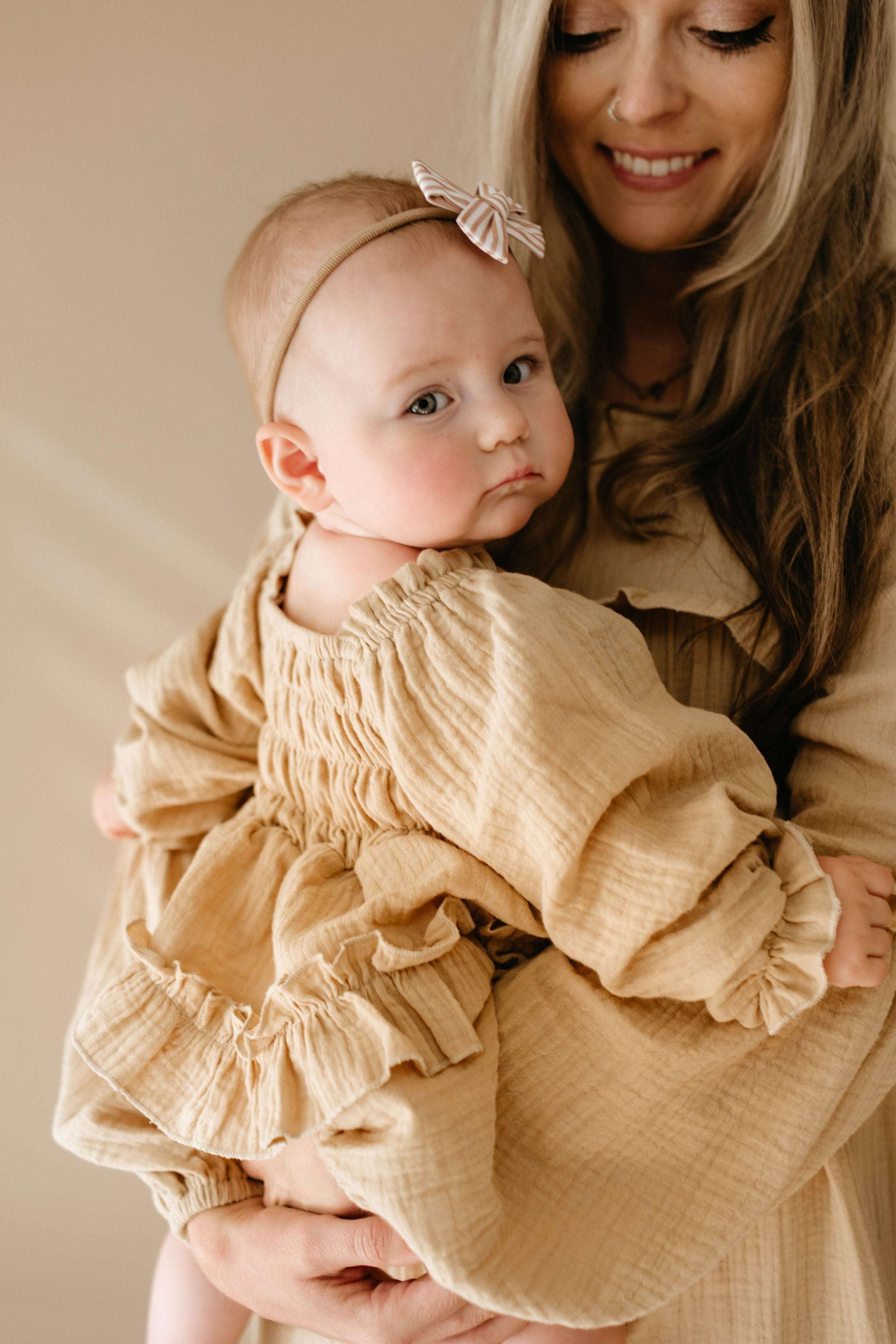 Golden Hour | Ruffle Romper Milk & Baby