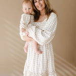 Gingham | Ruffle Romper Milk & Baby