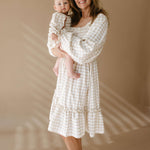 Gingham | Ruffle Romper Milk & Baby