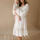 Gingham | Ruffle Romper Milk & Baby