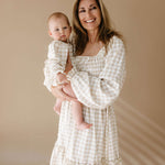 Gingham | Ruffle Romper Milk & Baby