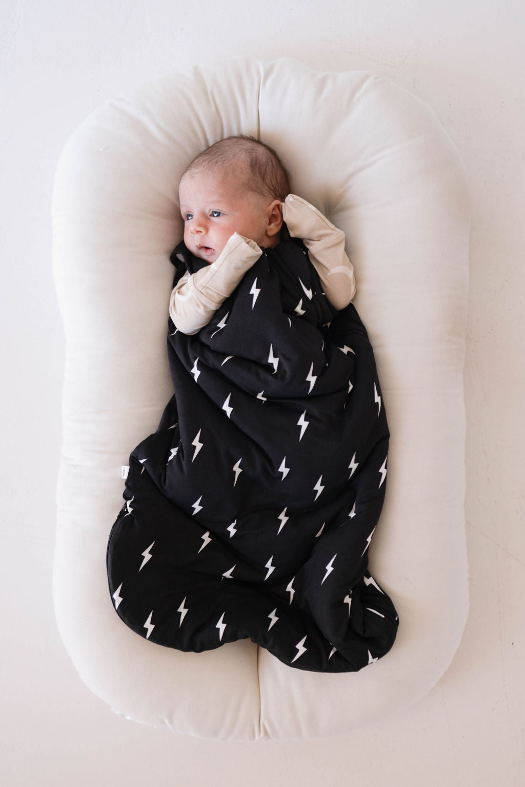 Midnight Lightning Bolt | Bamboo Sleep Sack | Milk & Baby