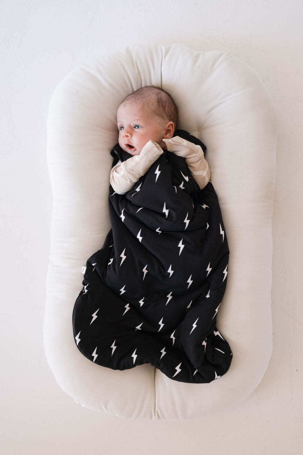 Midnight Lightning Bolt | Bamboo Sleep Sack | Milk & Baby