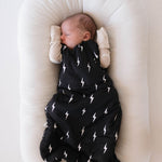 Midnight Lightning Bolt | Bamboo Sleep Sack | Milk & Baby