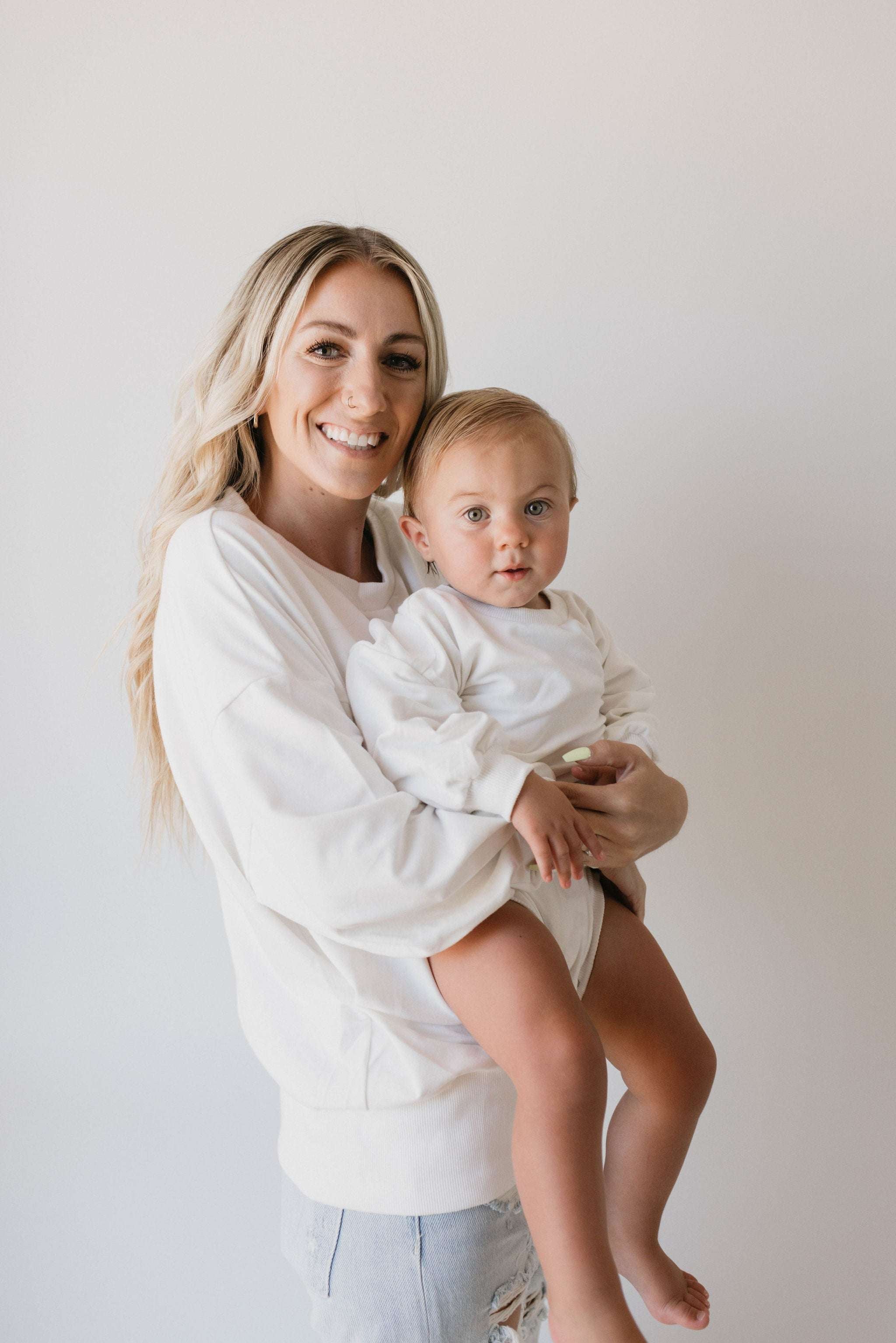 Dove | Sweatshirt Romper Milk & Baby