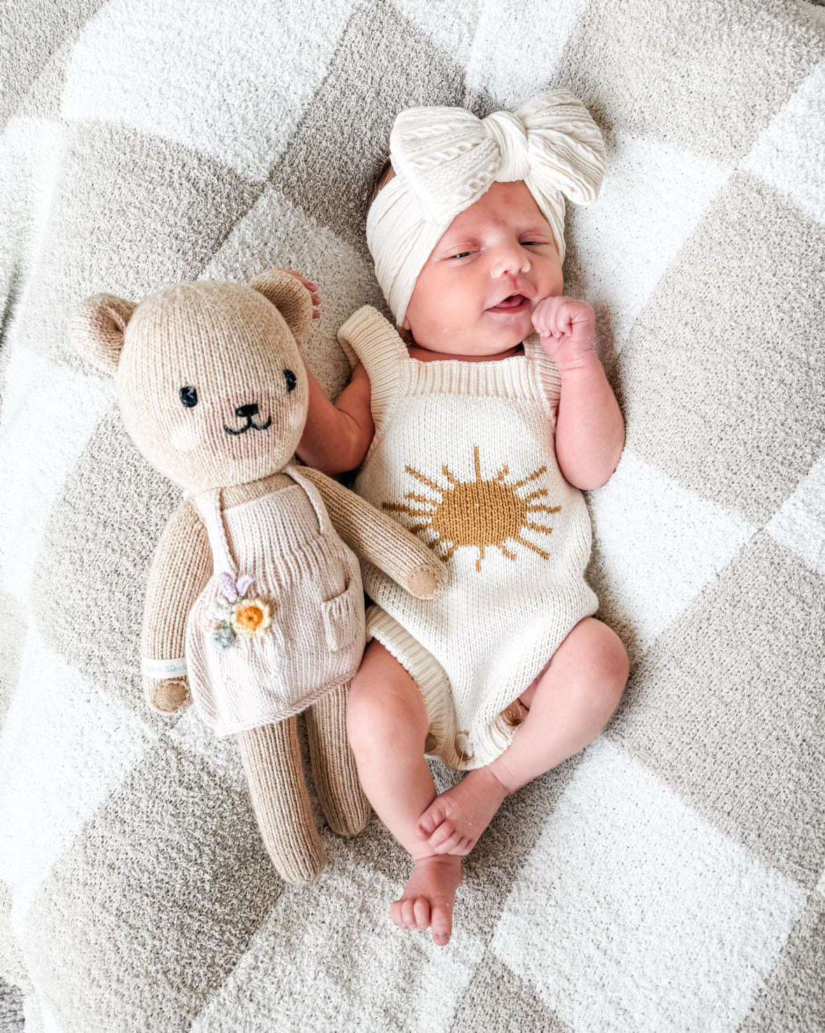 Luna + Luca Mr. Sun Baby Romper Milk & Baby