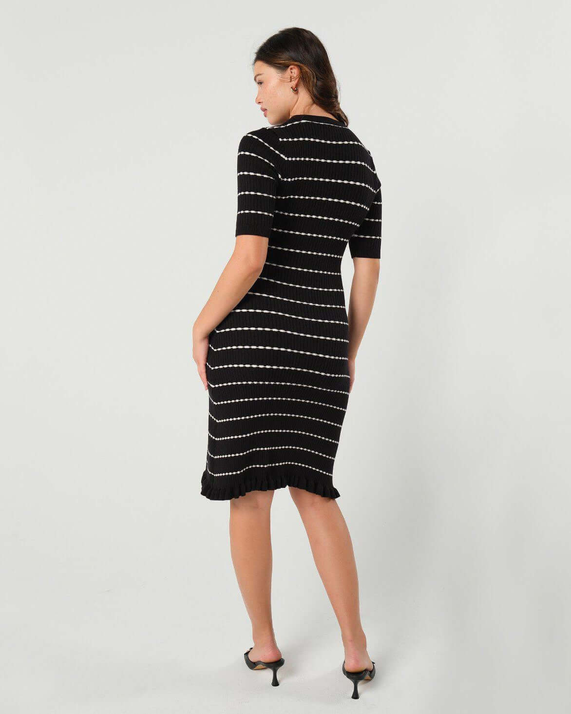 Louie Striped Knit Maternity & Nursing Dress | Milk & Baby