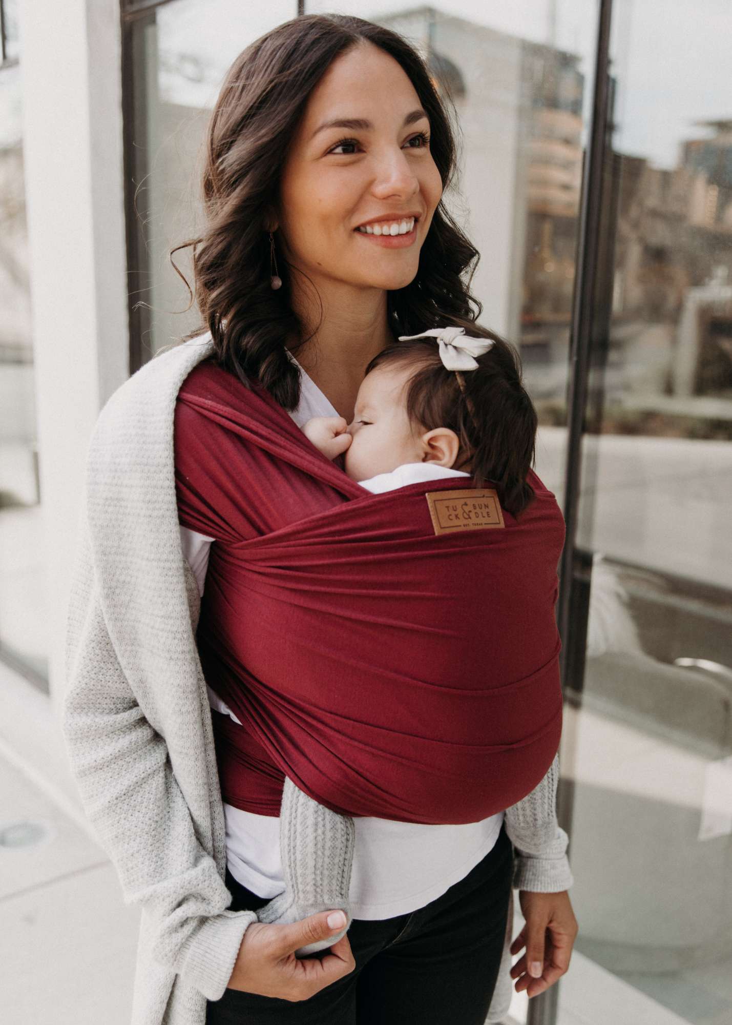 Tuck and Bundle Baby Wrap | Merlot Milk & Baby