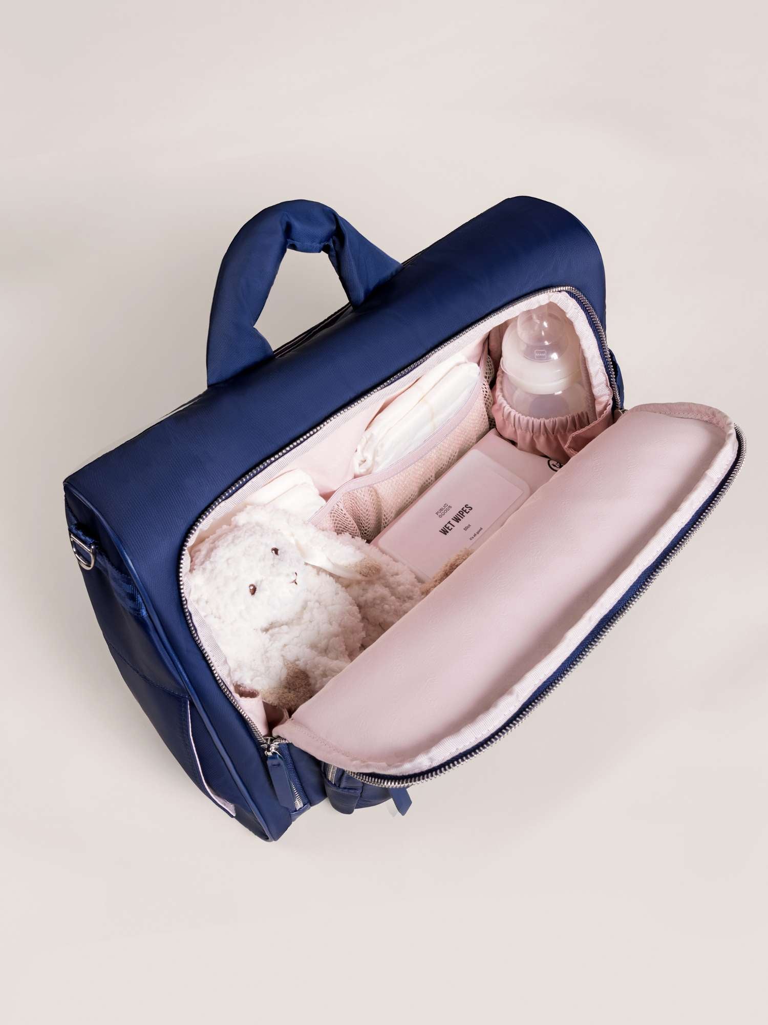 Satchel Diaper Bag | Navy Milk & Baby