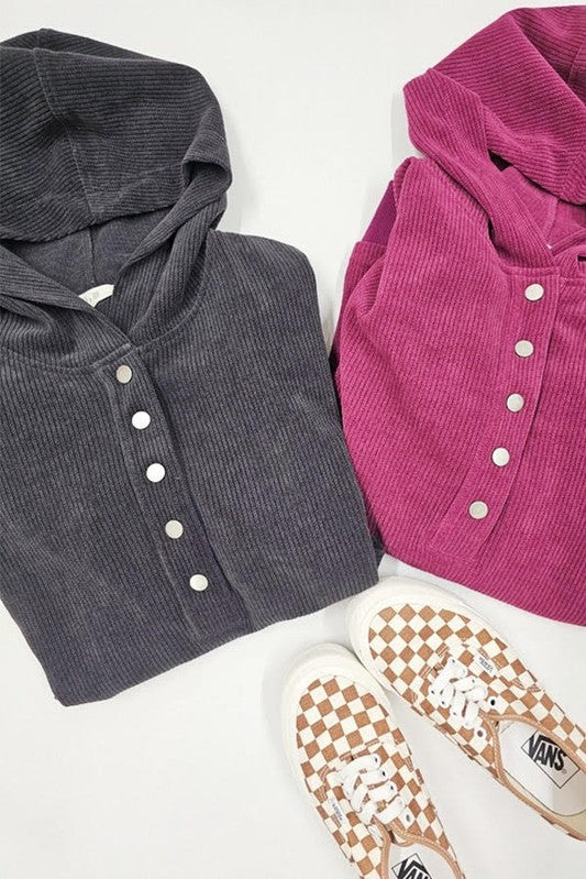 Ribbed Hooded Sweatshirt | Milk & Baby