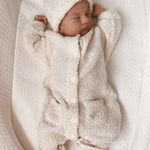 Luna + Luca Cozy Teddy Pocket Jumpsuit Milk & Baby