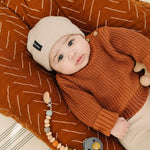 Oatmeal Mebie Baby Beanie Milk & Baby