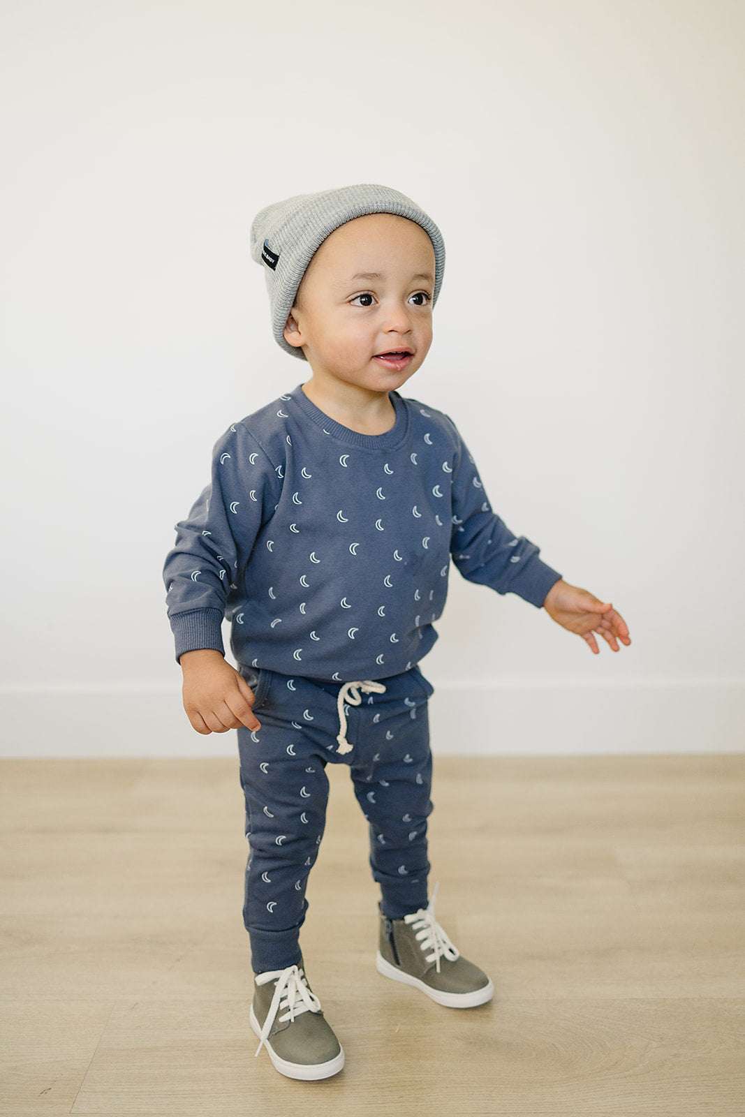 Light Grey Mebie Baby Beanie Milk & Baby